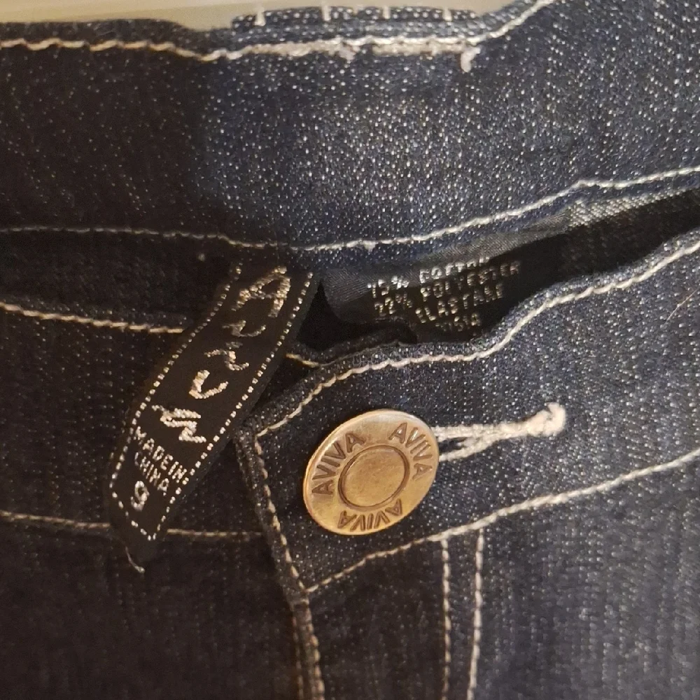 Aviva Stanoff Dark Denim Jean Shorts - Picture 2 of 3